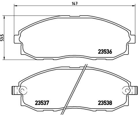 BREMBO Комплект тормозных колодок, дисковый тормоз P 30 010