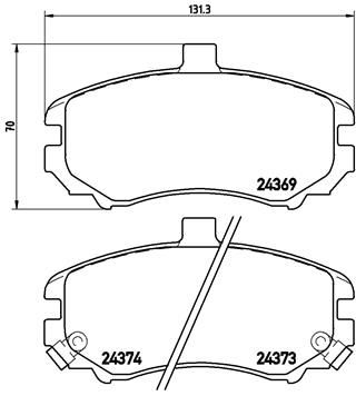 BREMBO Комплект тормозных колодок, дисковый тормоз P 30 029