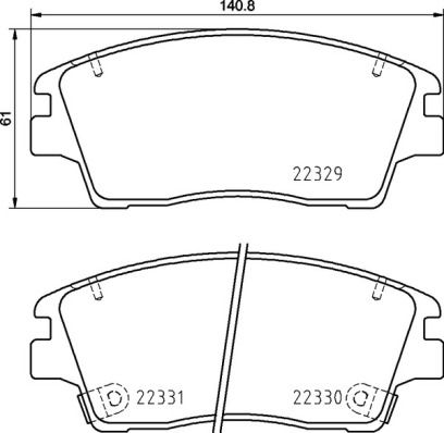 BREMBO Комплект тормозных колодок, дисковый тормоз P 30 096