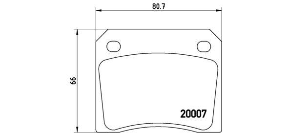 BREMBO Комплект тормозных колодок, дисковый тормоз P 36 002