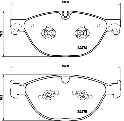 BREMBO Комплект тормозных колодок, дисковый тормоз P 36 025