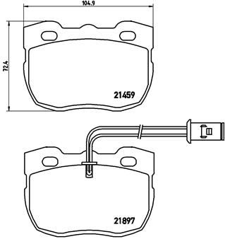 BREMBO Piduriklotsi komplekt,ketaspidur P 44 004