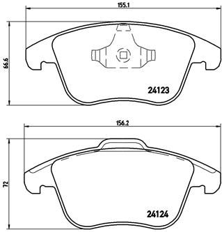 BREMBO Комплект тормозных колодок, дисковый тормоз P 44 020X