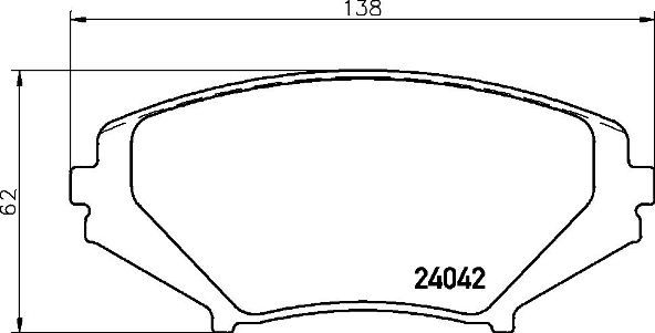 BREMBO Piduriklotsi komplekt,ketaspidur P 49 034