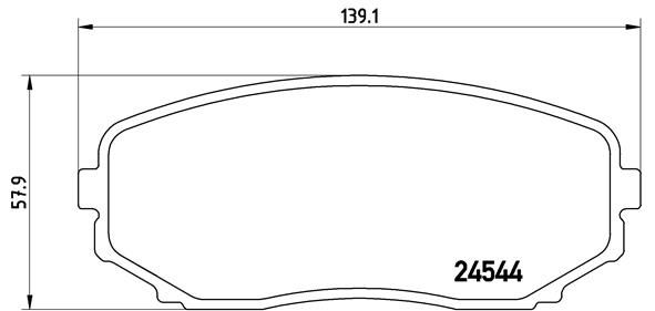 BREMBO Piduriklotsi komplekt,ketaspidur P 49 040