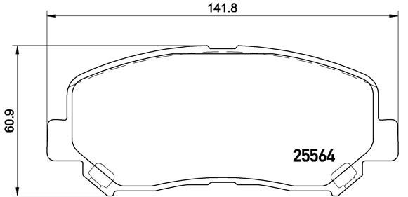 BREMBO Комплект тормозных колодок, дисковый тормоз P 49 045