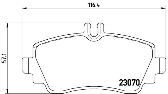 BREMBO Piduriklotsi komplekt,ketaspidur P 50 035