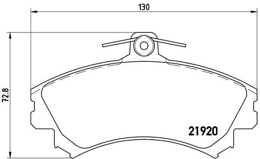 BREMBO Комплект тормозных колодок, дисковый тормоз P 50 055