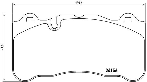 BREMBO Piduriklotsi komplekt,ketaspidur P 50 078