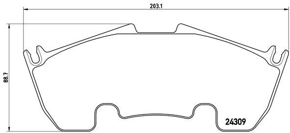 BREMBO Piduriklotsi komplekt,ketaspidur P 50 079