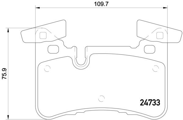 BREMBO Piduriklotsi komplekt,ketaspidur P 50 110