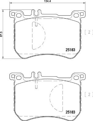 BREMBO Piduriklotsi komplekt,ketaspidur P 50 111