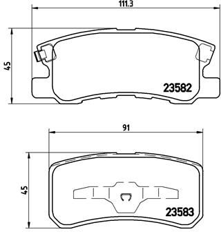 BREMBO Комплект тормозных колодок, дисковый тормоз P 54 031