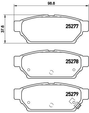 BREMBO Комплект тормозных колодок, дисковый тормоз P 54 053