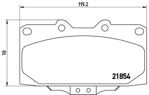 BREMBO Piduriklotsi komplekt,ketaspidur P 56 034