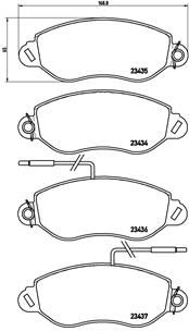 BREMBO Комплект тормозных колодок, дисковый тормоз P 56 042