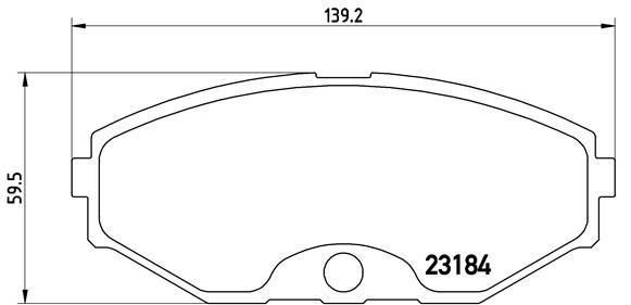 BREMBO Piduriklotsi komplekt,ketaspidur P 56 052