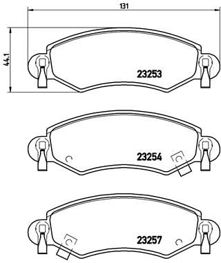 BREMBO Piduriklotsi komplekt,ketaspidur P 59 035