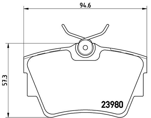 BREMBO Комплект тормозных колодок, дисковый тормоз P 59 041