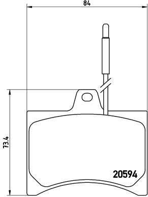 BREMBO Piduriklotsi komplekt,ketaspidur P 61 007