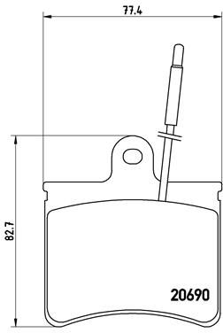 BREMBO Комплект тормозных колодок, дисковый тормоз P 61 022