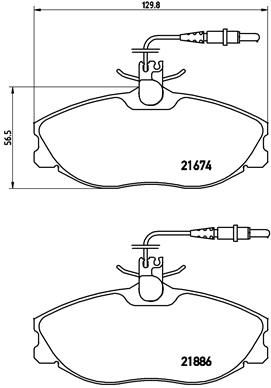 BREMBO Комплект тормозных колодок, дисковый тормоз P 61 057