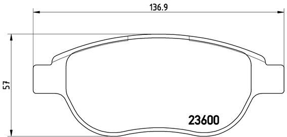 BREMBO Piduriklotsi komplekt,ketaspidur P 61 068X