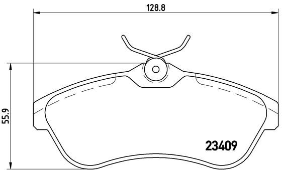 BREMBO Комплект тормозных колодок, дисковый тормоз P 61 075X