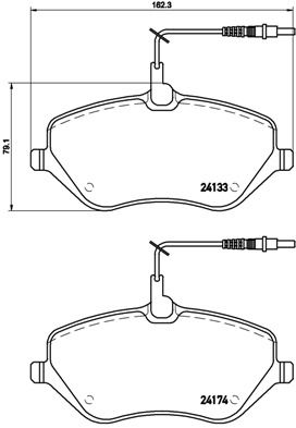 BREMBO Piduriklotsi komplekt,ketaspidur P 61 078