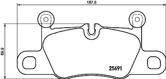 BREMBO Комплект тормозных колодок, дисковый тормоз P 65 031