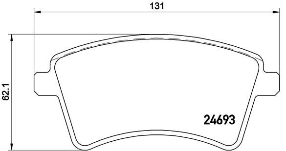 BREMBO Piduriklotsi komplekt,ketaspidur P 68 044