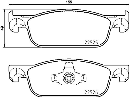 BREMBO Piduriklotsi komplekt,ketaspidur P 68 065