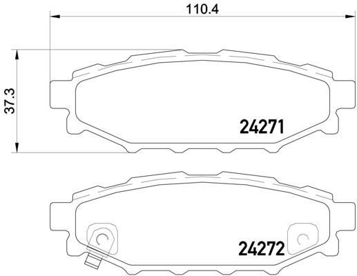 BREMBO Комплект тормозных колодок, дисковый тормоз P 78 020X