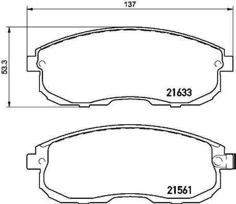 BREMBO Комплект тормозных колодок, дисковый тормоз P 79 030