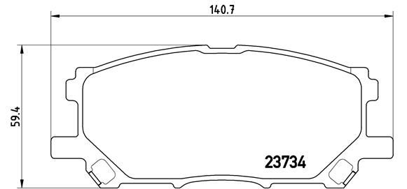 BREMBO Piduriklotsi komplekt,ketaspidur P 83 067