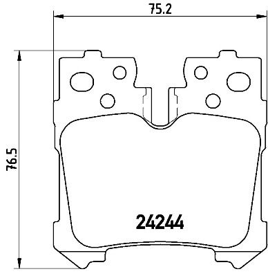 BREMBO Piduriklotsi komplekt,ketaspidur P 83 076