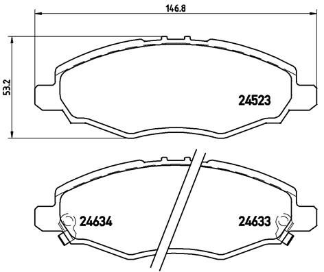 BREMBO Комплект тормозных колодок, дисковый тормоз P 83 094