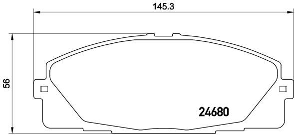 BREMBO Piduriklotsi komplekt,ketaspidur P 83 139