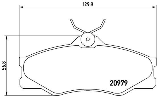 BREMBO Piduriklotsi komplekt,ketaspidur P 85 008