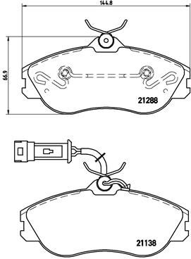 BREMBO Комплект тормозных колодок, дисковый тормоз P 85 018