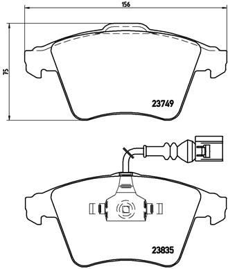 BREMBO Комплект тормозных колодок, дисковый тормоз P 85 090