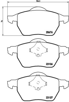 BREMBO Piduriklotsi komplekt,ketaspidur P 86 015