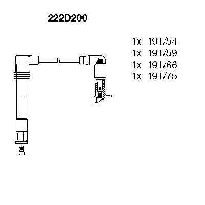 BREMI Комплект проводов зажигания 222D200