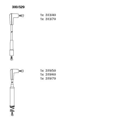 BREMI Комплект проводов зажигания 300/529