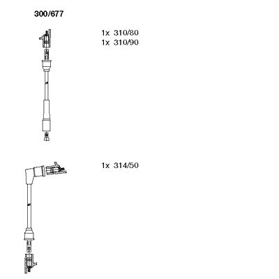 BREMI Комплект проводов зажигания 300/677