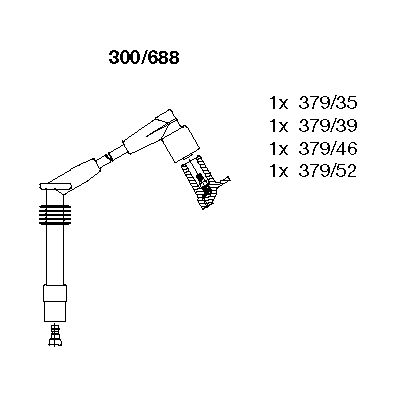 BREMI Комплект проводов зажигания 300/688