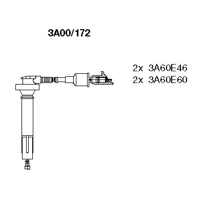 BREMI Комплект проводов зажигания 3A00/172