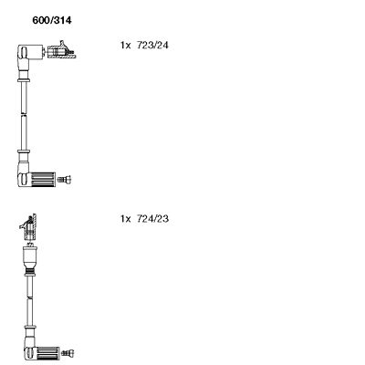 BREMI Комплект проводов зажигания 600/314