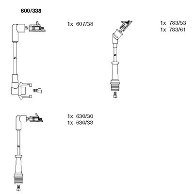 BREMI Комплект проводов зажигания 600/338