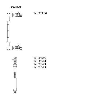 BREMI Комплект проводов зажигания 800/209